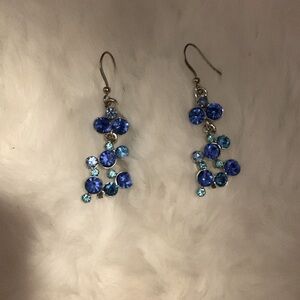 Sparkly blue crystal earrings